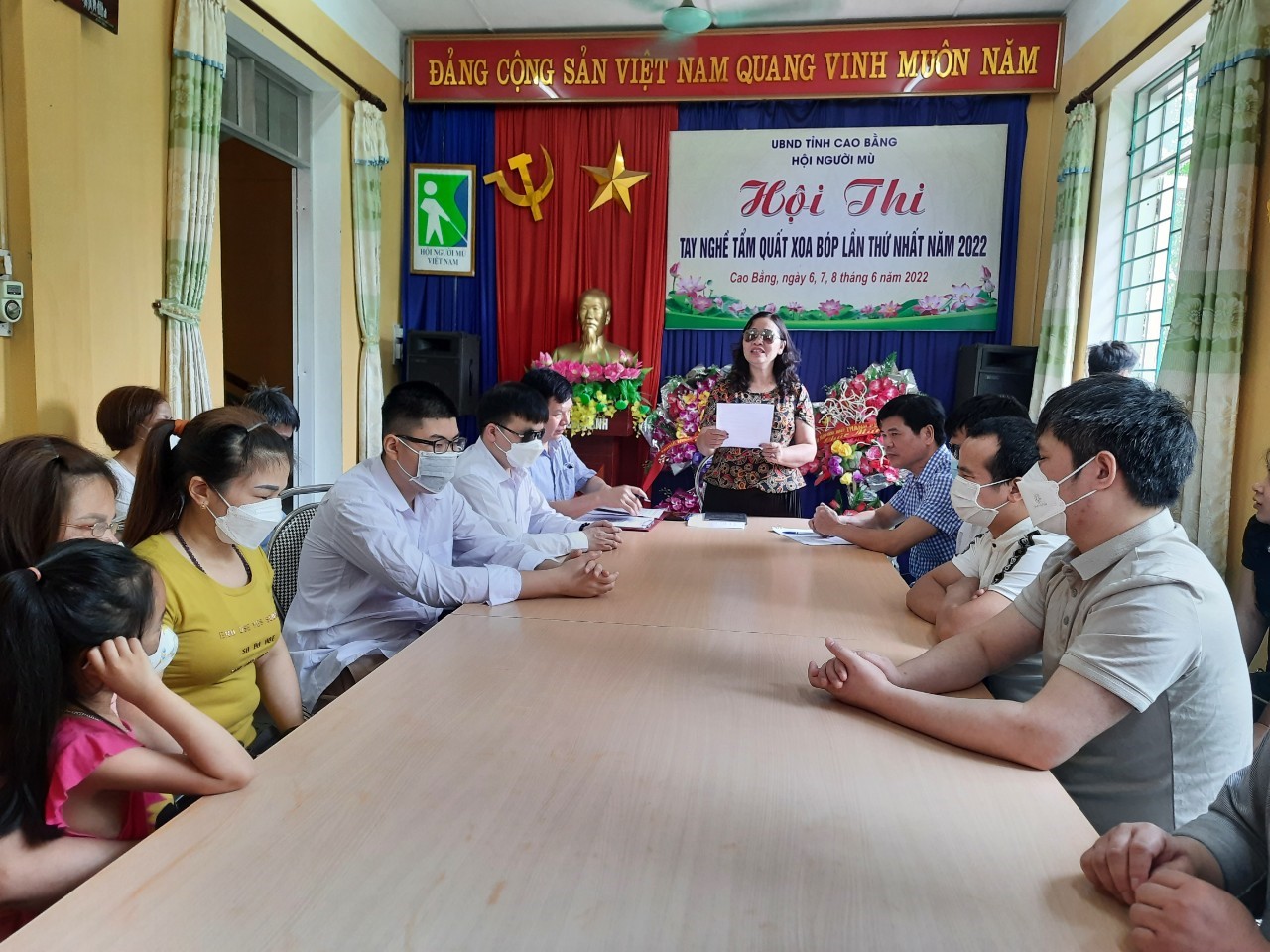 Tỉnh hội Cao Bằng tổ chức hội thi tay nghề Tẩm quất xoa bóp lần thứ nhất 